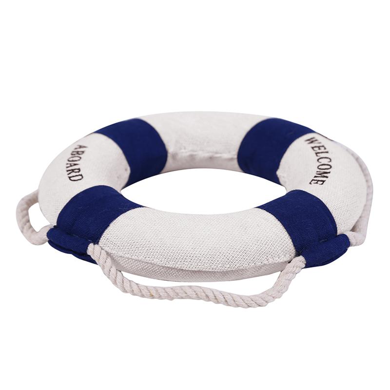 Creative Red Blue Two Colors Mediterranean Style Optional Craft Lifebuoy Hanging Lifebuoy Home Living Room Decoration Ornaments