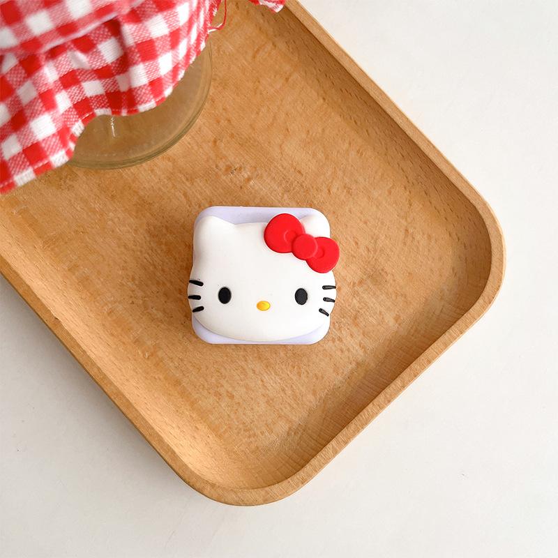 Cartoon Cat Flip Mirror Mobile Phone Airbag Bracket Back Sticker Retractable Drama Desktop Bracket Portable