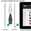 For Apple Pencil 1st/2nd Pencil Nibs Tip Replacement Silent Tablet Pen Nib Wear-resistant High Sensitivity for Apple IPencil Tip