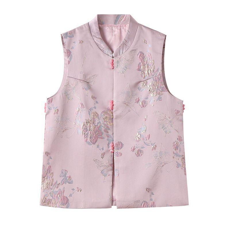 High-end Vest Women's New Vest Women's Loose Sleeveless Vest Embroidery Retro Style New