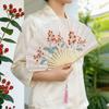 Vintage Folding Fan New Chinese Style Hand Cranked Fan Traditional Handheld Fan  Wedding