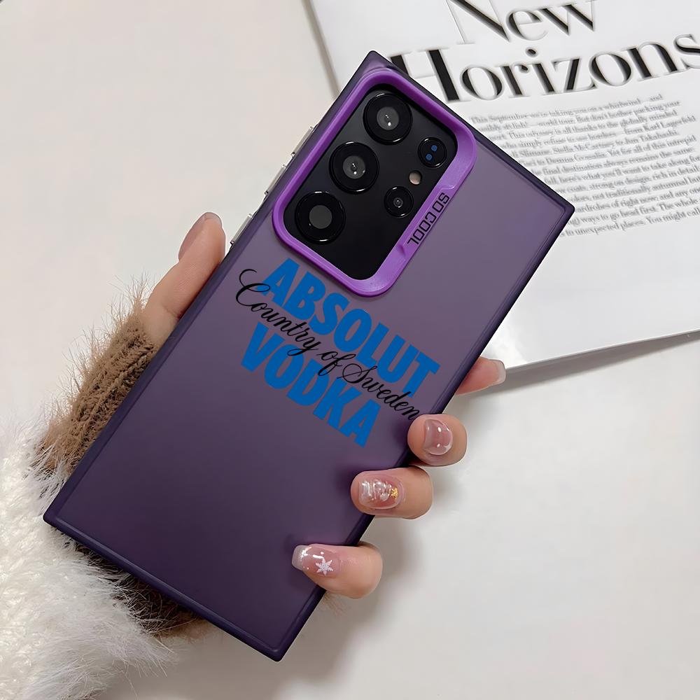COOL A-AbsolutS V-VodkaS Phone Case For Samsung Galaxy S25 Edge S24 S23 S22 S21 S20 Ultra Funda Silicone Silver Cover