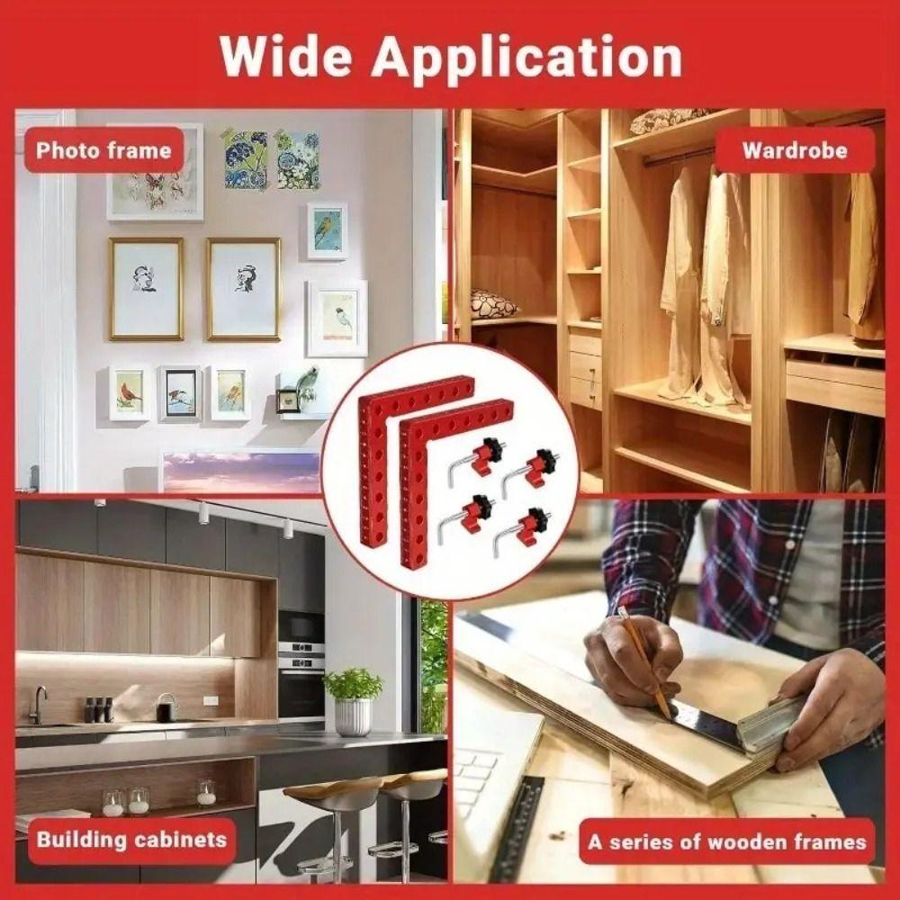 3 Pcs Fixed Positioning Clip Aluminum Zinc Zinc Alloy Corner Clamping Tools Metal Clamps Hand Fixing Tool