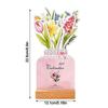 Floral Artwork 2027 Desk Calendar Wooden Base Monthly Desk Calendar  Home Office Decorative