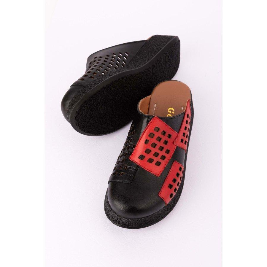 Women's Genuine Leather Wedge Heel Casual Summer Slippers Clogs