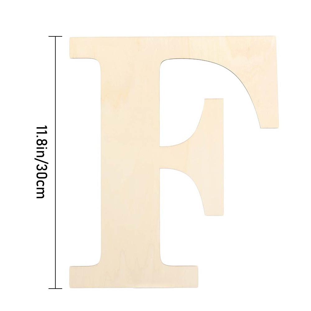 Semi-finished Party Supplies Home Decoration DIY Wood Craft Unfinished Alphabet Blank Paintable 30CM Wooden Letters
