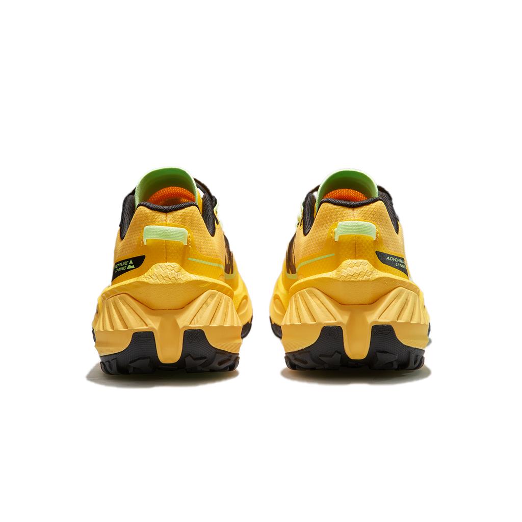 New LiNing Cushioned Slip Resistant Abrasion Resistant Low Top Trail Running Shoes Men's Yellow ARNT003-1