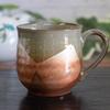 Waza No Kura Stylish Kutani Ware Coffee Mug, Silver-Glazed Orange Ceramic, High-End Brand Tableware, Made In Japan, Perfect Gift for Birthdays, 60th,