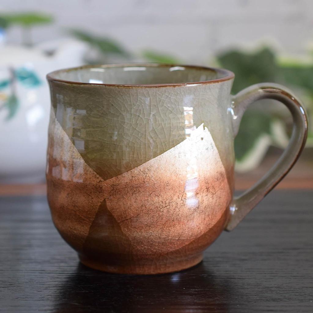 Waza No Kura Stylish Kutani Ware Coffee Mug, Silver-Glazed Orange Ceramic, High-End Brand Tableware, Made In Japan, Perfect Gift for Birthdays, 60th,