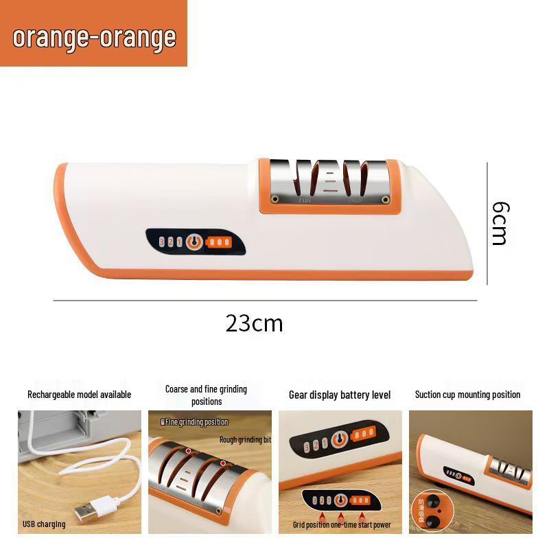 Professional Electric Kitchen Knife Sharpener - Fast, Coarse and Fine Grinding for Vegetable and Fruit Knives