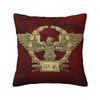 Custom Nordic Gold Roman Imperial Eagle Cushion Cover For Sofa Soft Spqr Medallion Edition Over Black Leather Pillow Case