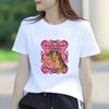 Interesting Pony Cartoon Printed Short Sleeved Round Neck Womens Tshirt for Spring and Summer Versatile Womens Tshirt