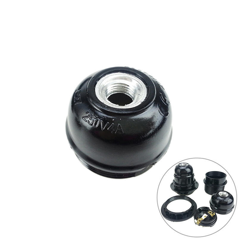 Black Period Style Screw E27 Light Bulb Lamp Holder Pendant Socket
