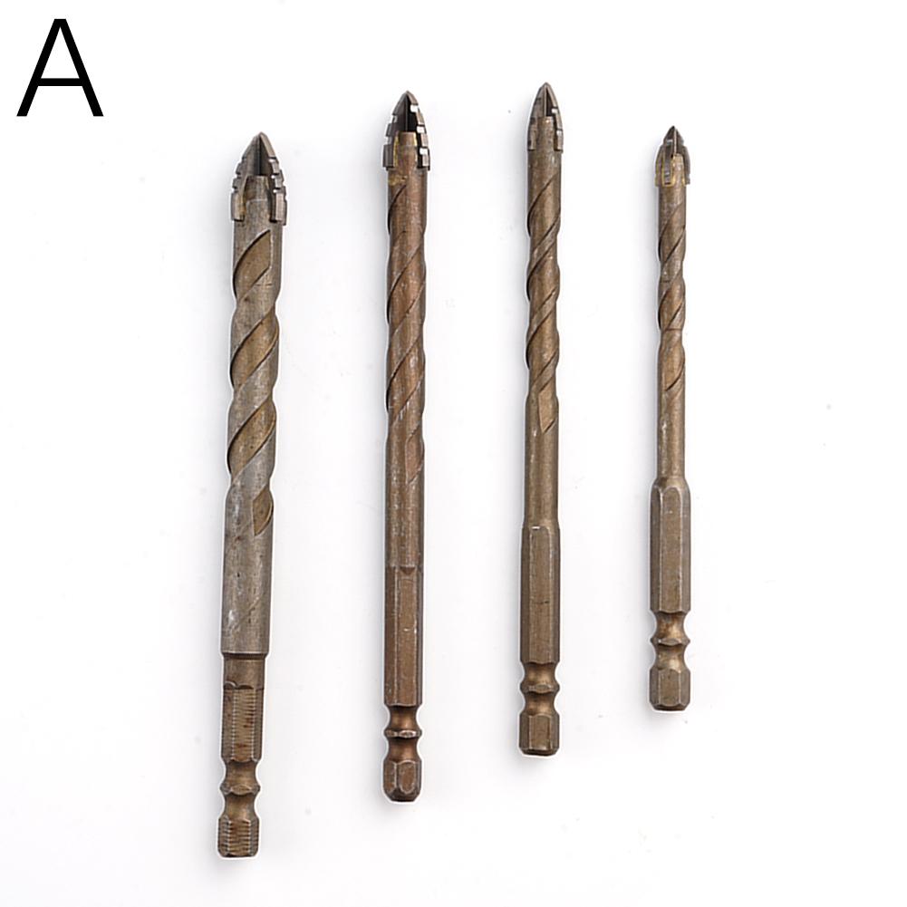 Masonry Concrete Drill Bits For Glass Ceramic Tile Brick Plastic Wood Mason Hard Alloy Wall Hole Opener Hex Shank