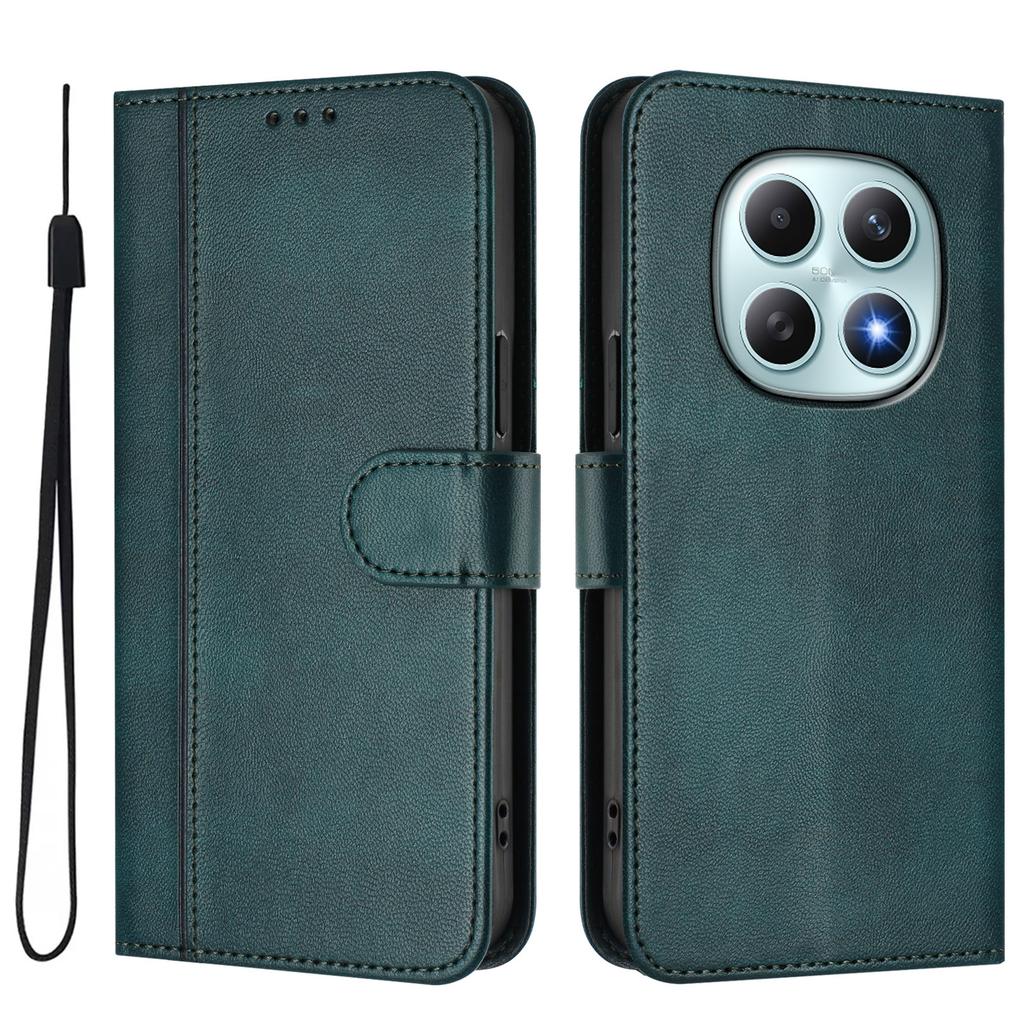 For Xiaomi Redmi Note 15 5G Cases Wallet Stand Retro Texture Leather Phone Cover with Lanyard