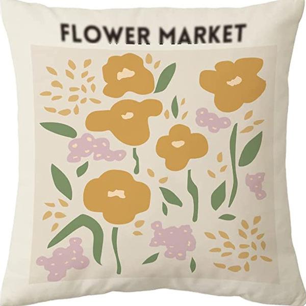 Modern Ins Style Pink Girl's Heart Pillow Case Nordic Linen Cushion Sofa Bedside Pillow