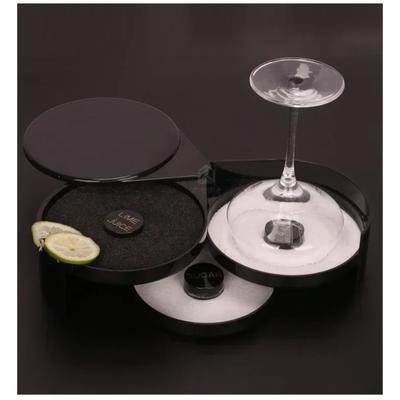 Salt Sticking Device Bartender Seasoning Three-layer Plastic Salt Edge Bar Seasoning Box Sugar Edge Box Margarita Cocktail Box