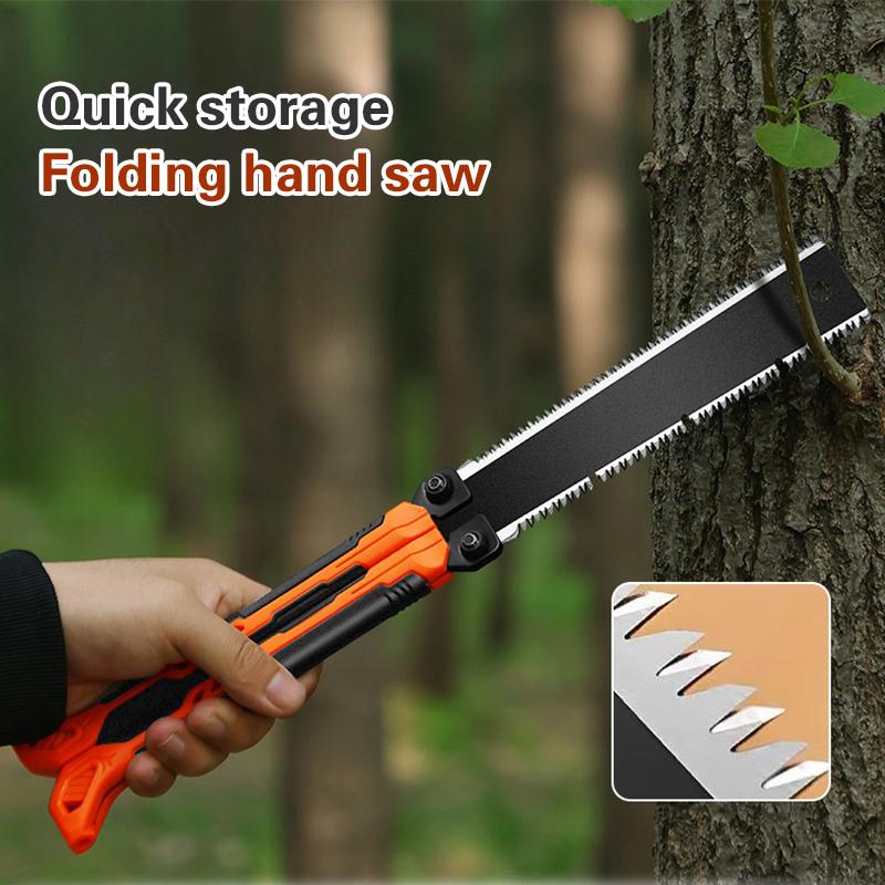 Saw Woodworking Hand Tools 14" Pocket Folding Saw Sk5 Wood Saw,13/14Tpi Double Edges Pull Saw Portable Camping Saw Flush Cut Saw