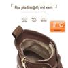 BELLE Women's Leather Block Heel Lace-Up Martin Boots