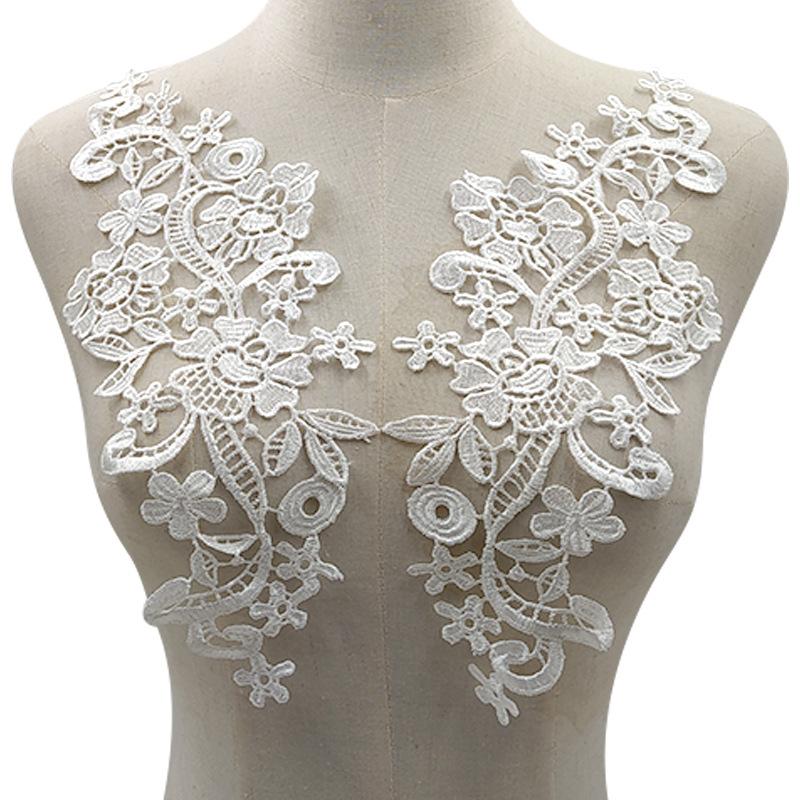 Water-soluble lace embroidery pair collar polyester silk embroidery pair of flower DIY lace accessories three-dimensional hollowing