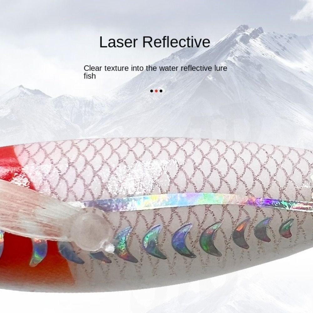 Wood Shrimp Design Mini Fishing Lure 5.3g Weight Noctilucent Squid Jigs  Squid Fishing