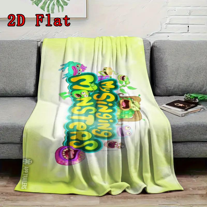 My Singing Monsters 2D Flat Pattern Flannel Blanket High quality All Seasons Warmth and Comfort Perfect for Christmas Gifts.MMT0918535