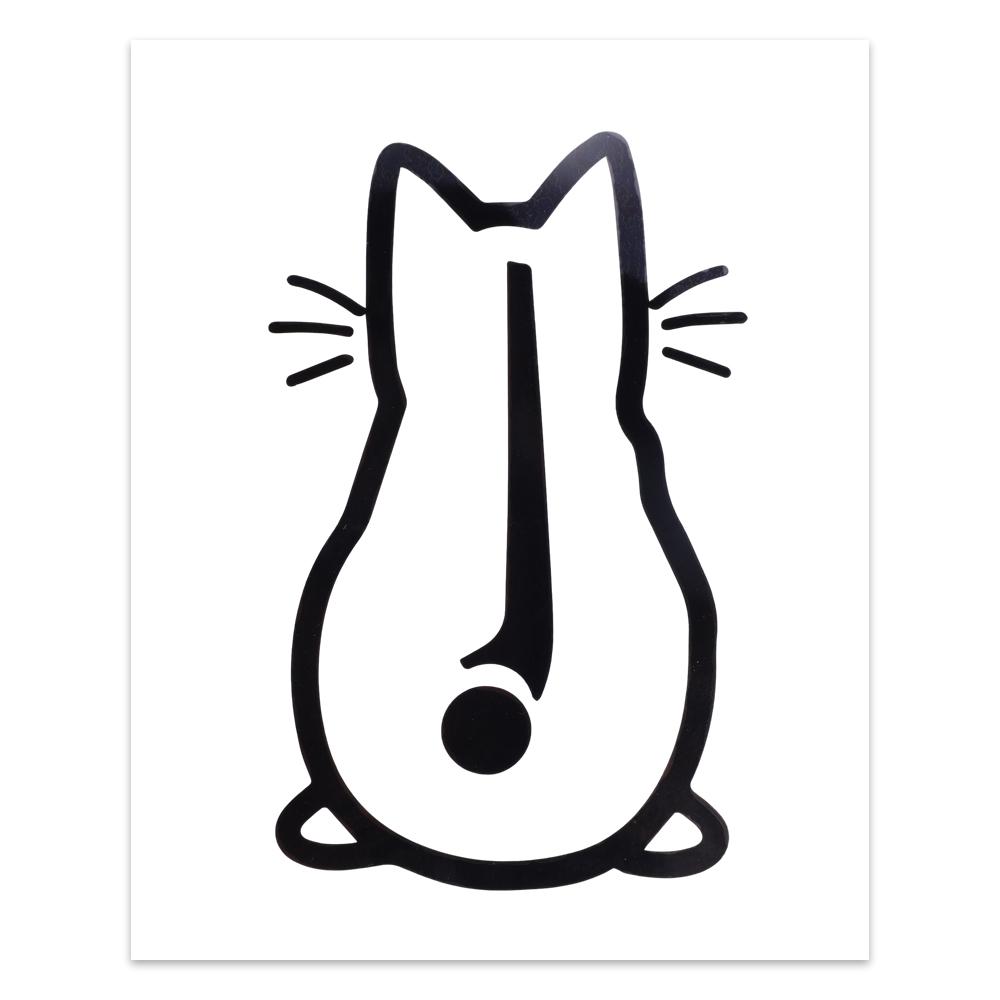 Car Windshield Wiper Sticker Cute Small Cat Back Shadow Pattern Decoration Decal Car Truck Body Styling Modification Vinyl Decal