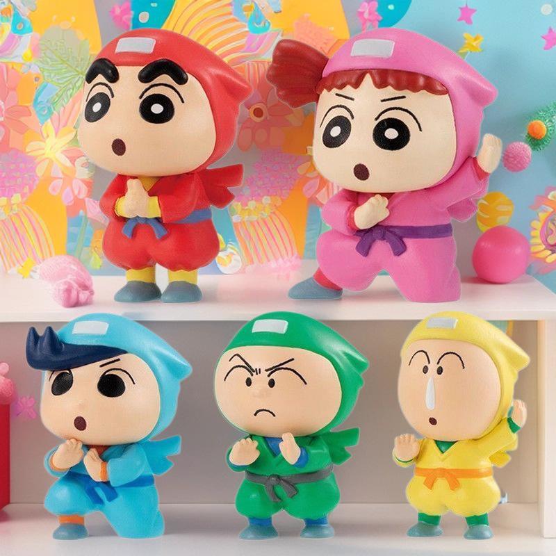 Crayon Shin-chan Ninja Series Blind Box: Shin-chan, A-dai, Masao Figures - Cute Desktop Gift.