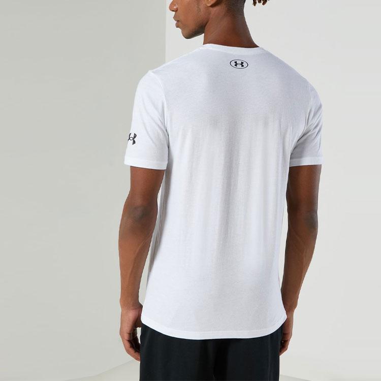 Under Armour Iron Training Sports Straight Leg T-Shirt Men Tops White 1357186-100
