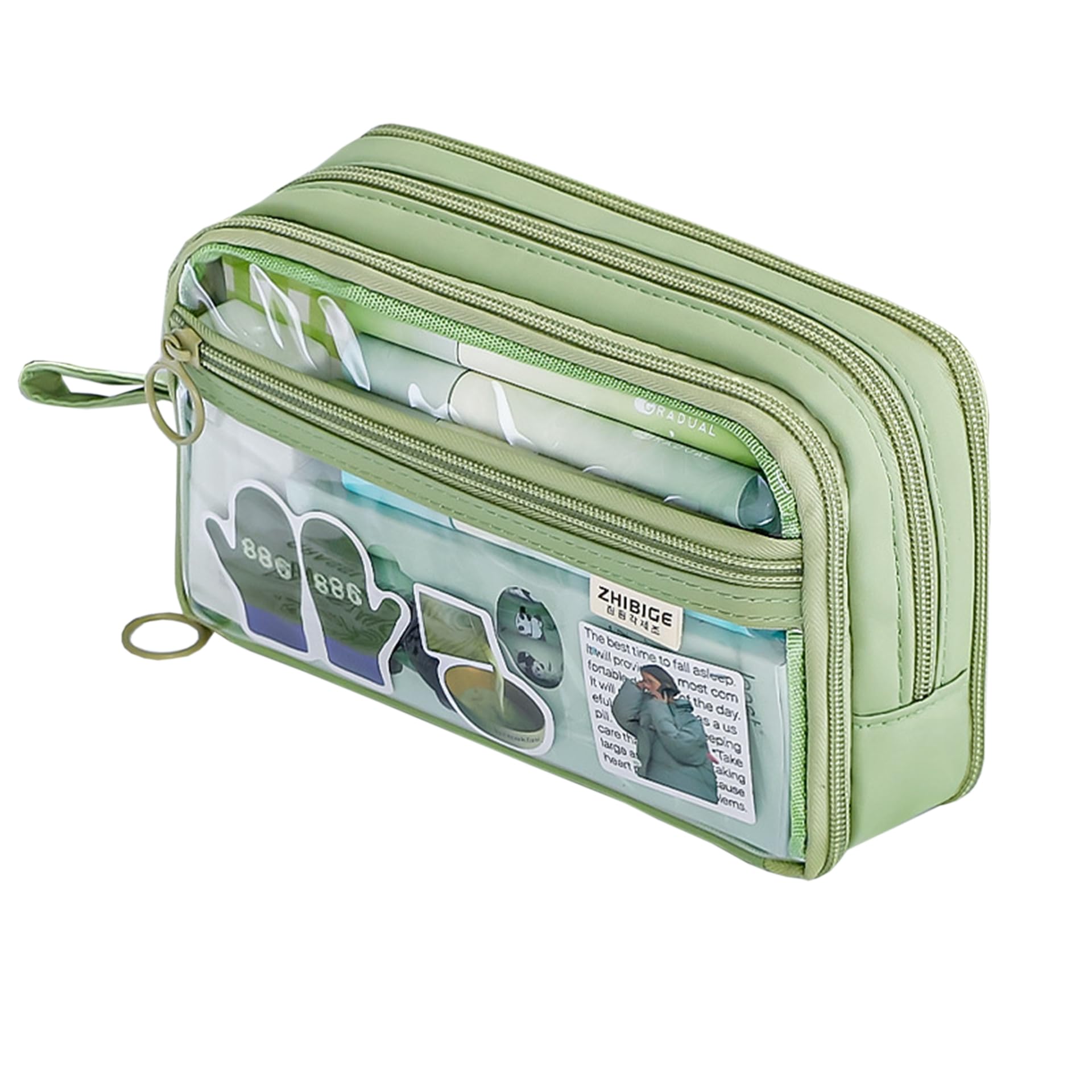 

Pencil Transparent Pen Pencil Pencil Pencil Pen Large Cosmetic Storage Tool Pen Small Item Stationery For Business For No Decorative Stickers [ASY] зелёный