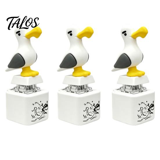 Interactieve Sleutelhanger Speelgoed 1/2/3/4 Stuks Toetsenbord Fidget met Geluid, Oplaadbare Meeuw Vinger Klikker Geluid Licht Speelgoed, Kikker Drukknop Decompressie