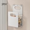 Space Saving Storage Bin Wall Mounted Laundry Hamper, Breathable Large Capacity Container, Foldable Clothes Basket Basket, for Bathroom And