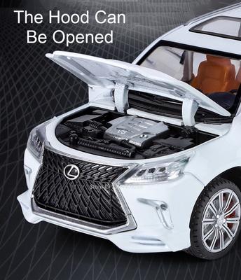 1:32 LX570 GLS580 SUV Automodell Spielzeug Diecast Metall Türen zu öffnen Sound Licht Rückzug Offroad-Fahrzeugmodelle Dekorative Geschenke