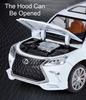 1:32 LX570 GLS580 SUV Car Model Toy Diecast Metal Doors Opened Sound Light Pull Back Off-road Vehicle Models Decorative Gifts