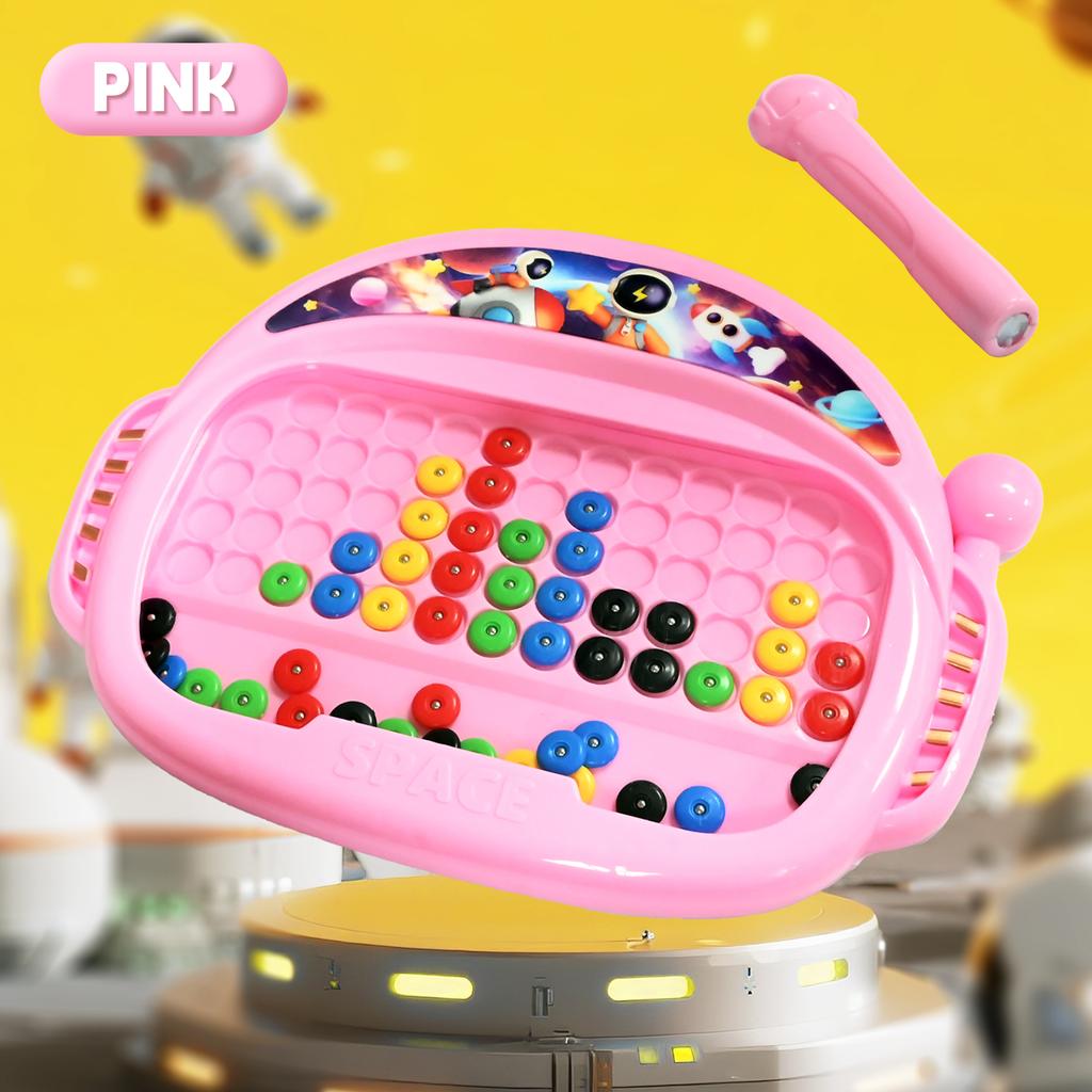 Children's Magnetic Doodle Board with Pen & Beads Drawing Toy for Kids Educational Boy Girl Montessori Educational Toys Gifts
