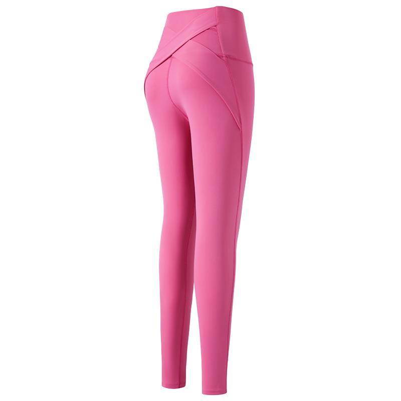 High Waist Nude Feeling Butt-Lifting Yoga Pants for Women - Elastic Tummy Control for Running, Pilates, and Fitness Activities