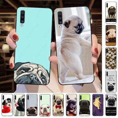 Yumuşak Telefon Kılıfı Samsung Galaxy A32 A12 A52 A53 A22 5G A11 A21S A50 A10S A20E A30S A40 A51 A70 A71 KILIF sevimli pug köpek