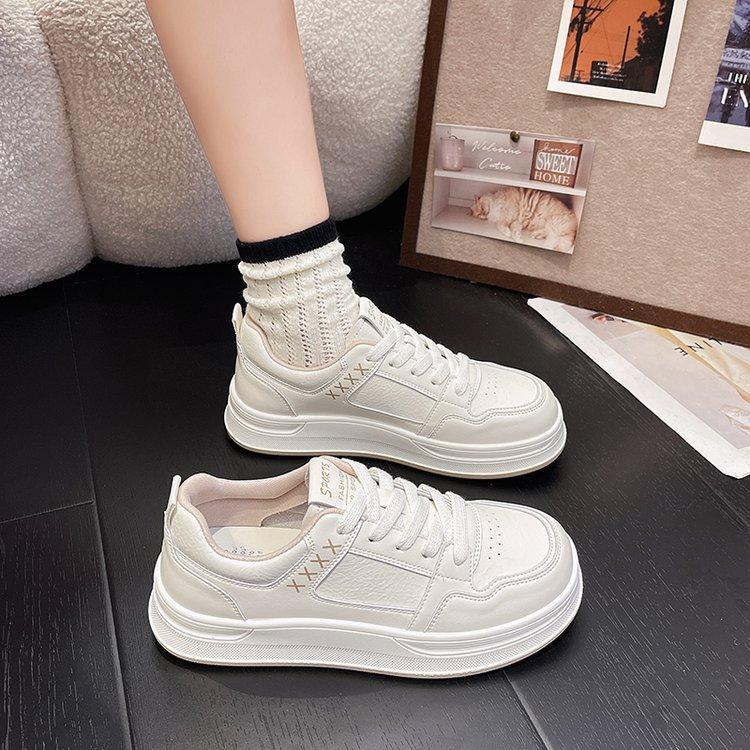 Popular little white shoes women's 2025 new autumn versatile flat baseplate shoes student non-slip casual sports women's shoes