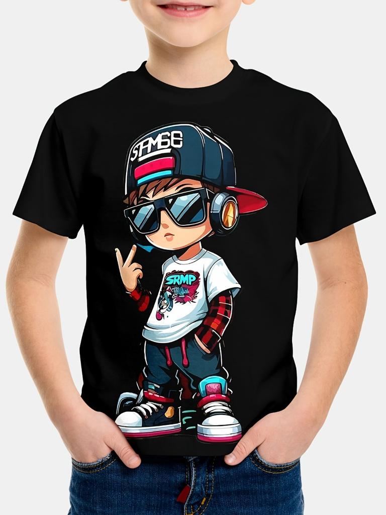 Summer Kids Clothes Boys 3D Print Tshirt Short Sleeve Children Clothes Casual Streetwear