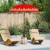 Balinese Sun Umbrella with Base Red 185 X 185 X 260 Cm