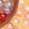 10pcs 22.6mm Acrylic Straight Hole Hollowed Out Three-petal Flowers Beads Mobile Phone Chain Hairpin Handmade Accessories