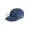 New blue-dyed denim soft-top cap, chrysanthemum embroidery, street versatile short-brimmed baseball hat
