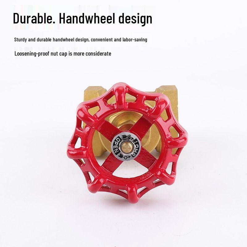 All-Copper Water Meter Stop Valve: Thickened Tap Switch, Main Valve Sizes 1/2", 3/4", 1", 2", 32 Valve, 15.