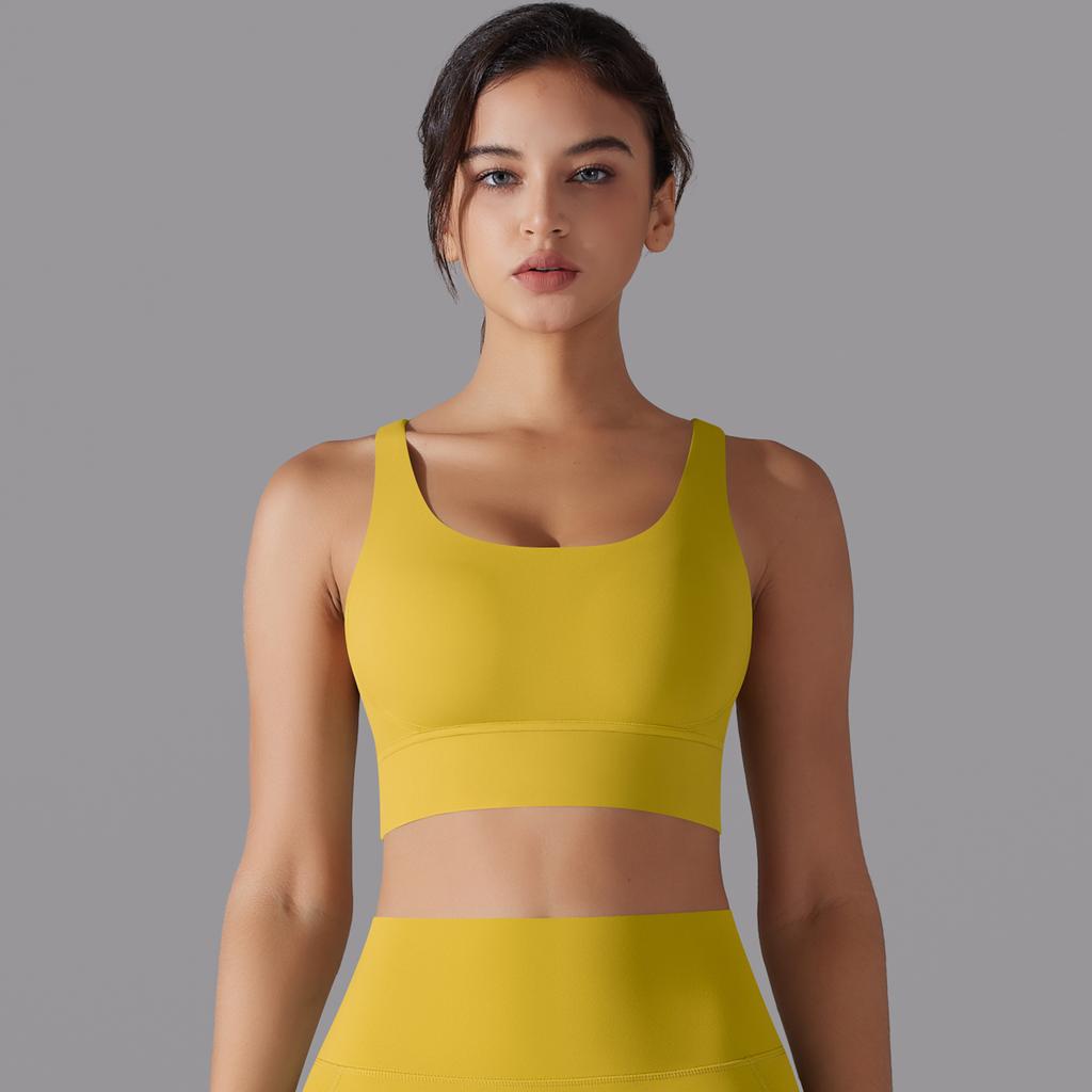 Nessaj Prodyšná běžecká sportovní vesta pro ženy Push Up Yoga Bra Back Cross Gym Fitness Spodní prádlo