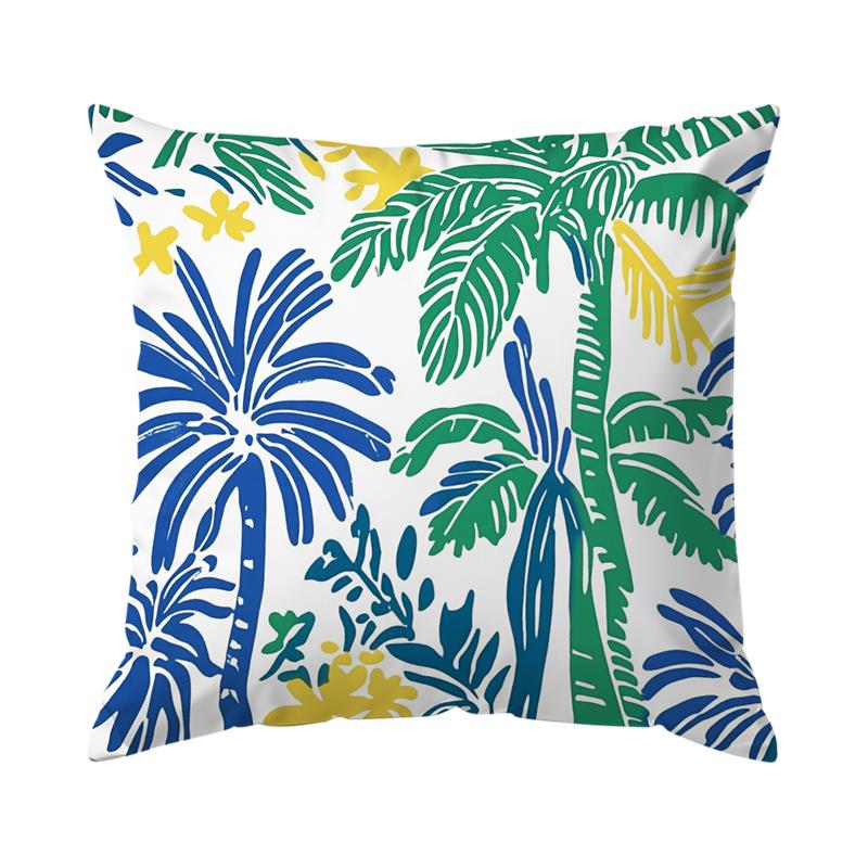 Sommer-Serie Kissenbezug Heißes Palmenmuster Polyester Kissenbezug Zierkissen Sofa Dekoration Kissenbezug Heimdeko