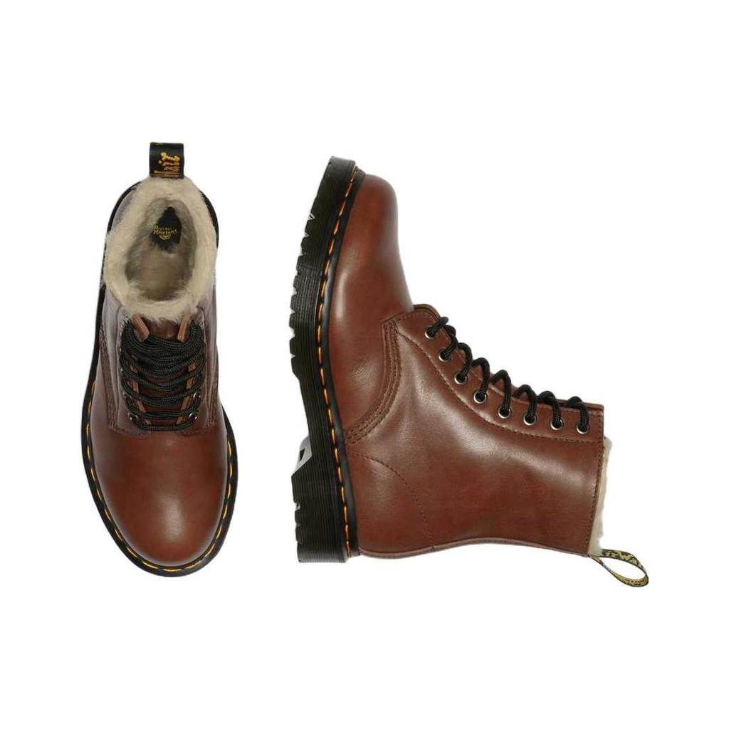 Dr. Martens 1460 Leather Fashion Warm Short Boots Women Boots Brown 27782225