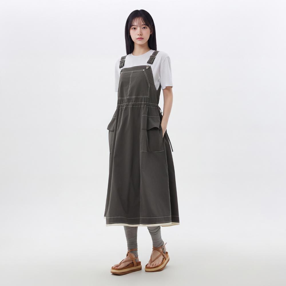 Rap Contrast Hem Overall Dress As2Wo466