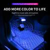 Auto LED světlo 7 barev měnící voděodolné proti poškrábání Mini velikost dobíjecí, dotykové ovládání, automatické vnitřní LED světlo