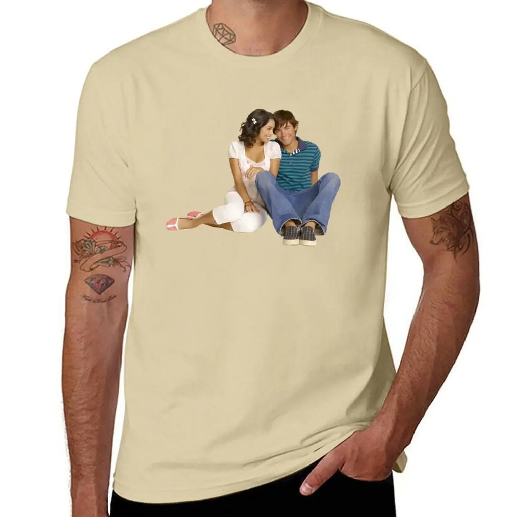 Troy And Gabriella Tshirt Plain Tops Kawaii Clothes Unisex Clothing