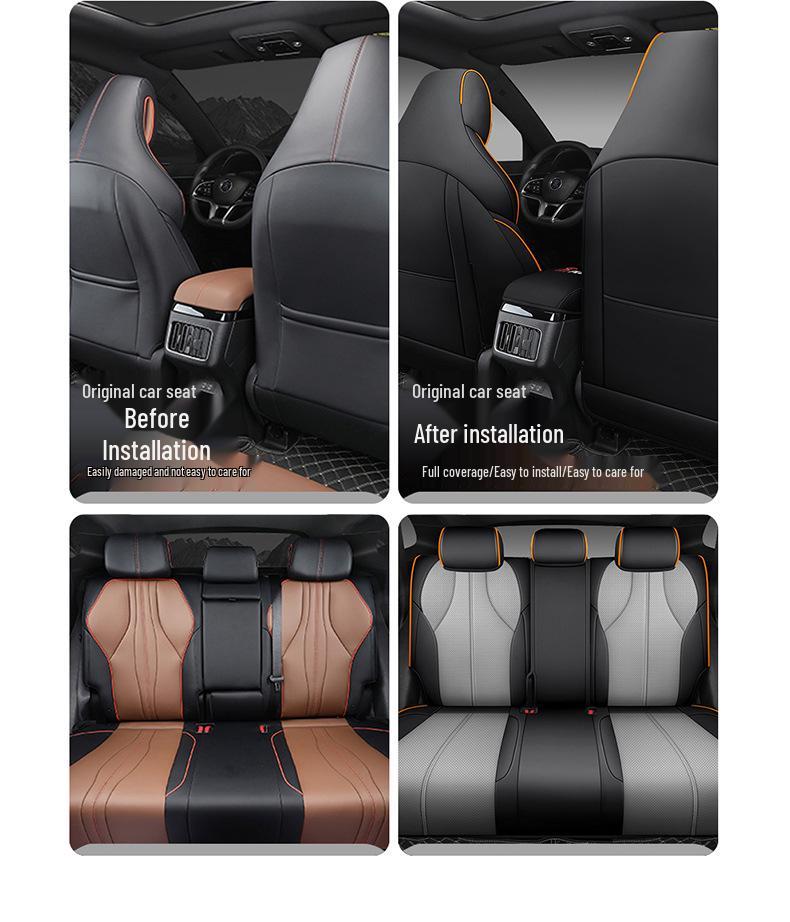 BYD Song PLUS Universal Leather Car Seat Cushion Cover - All Seasons, Full Wrap Design
